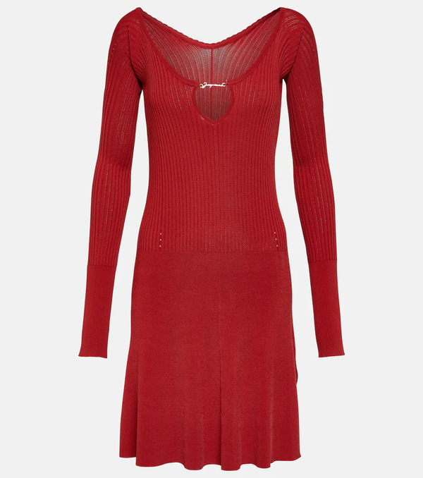  Jacquemus Jacquemus La Mini Robe Pralu Off-shoulder Minidress 