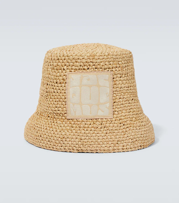  Jacquemus Jacquemus Le Bob Ficiu Raffia Bucket Hat 