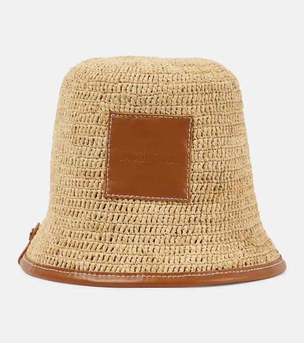 Jacquemus Jacquemus Le Bob Soli Raffia Bucket Hat 