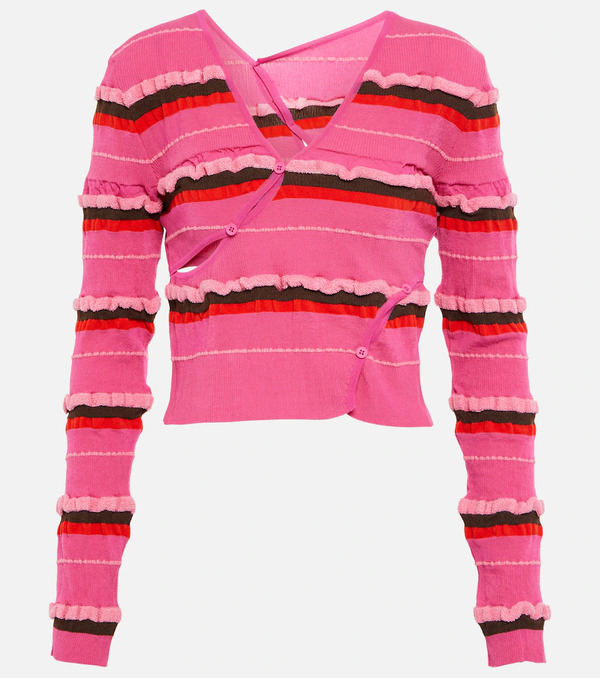  Jacquemus Jacquemus Le Cardigan Tordu Cropped Cardigan 