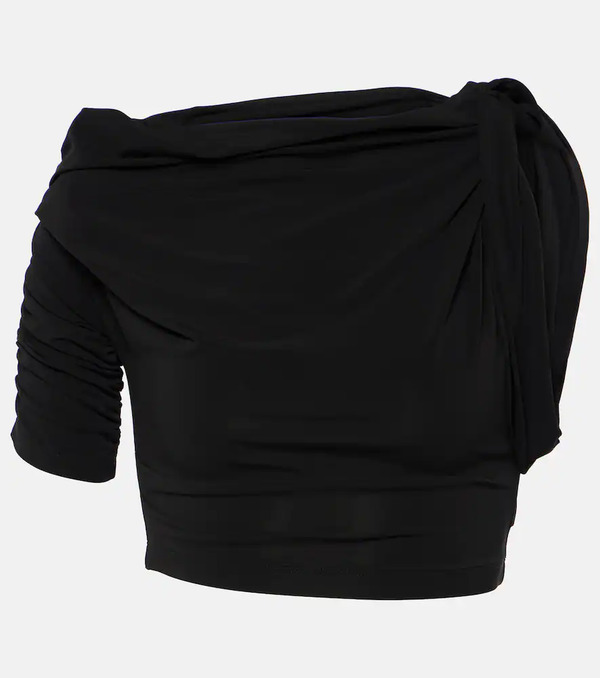  Jacquemus Jacquemus Le Haut Drapeado Jersey Crop Top 