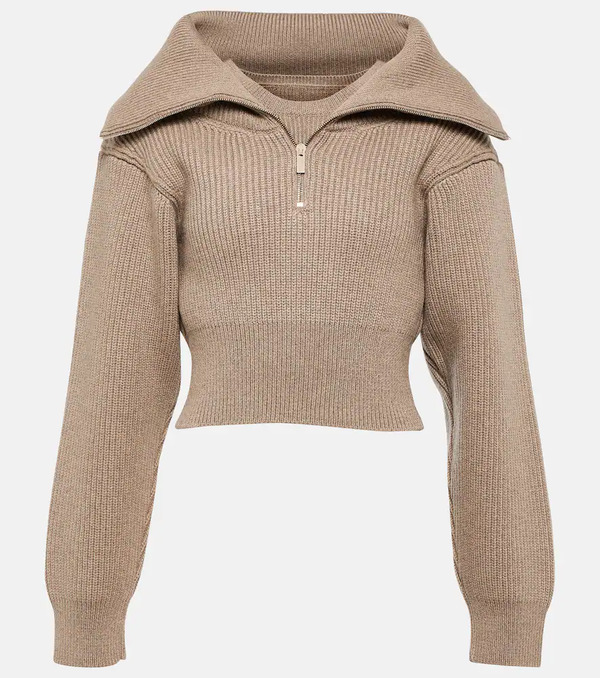 Jacquemus Jacquemus Le Maille Risoul Cropped Wool Sweater 