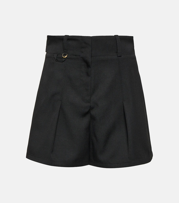  Jacquemus Jacquemus Le Short Bari Pleated Wool Shorts 