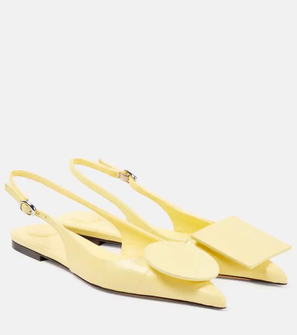  Jacquemus Jacquemus Les Slingbacks Duelo Leather Ballet Flats 