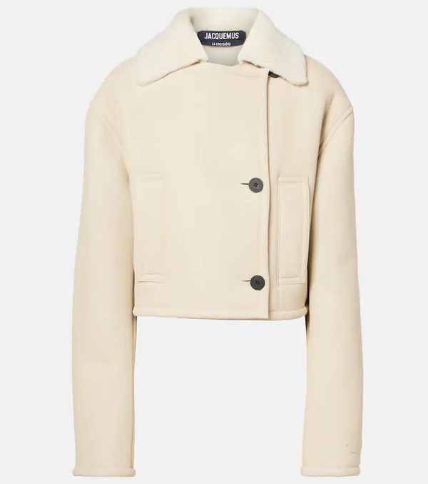  Jacquemus Jacquemus Marino Cropped Shearling Jacket 