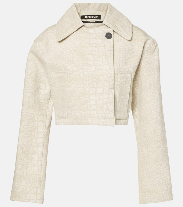  Jacquemus Jacquemus Marino De-nimes Croc-effect Denim Jacket 