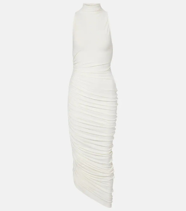  Jacquemus Jacquemus Piazza Draped Gathered Maxi Dress 