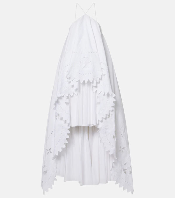  Jacquemus Jacquemus Provencale Tiered Cotton Poplin Gown 