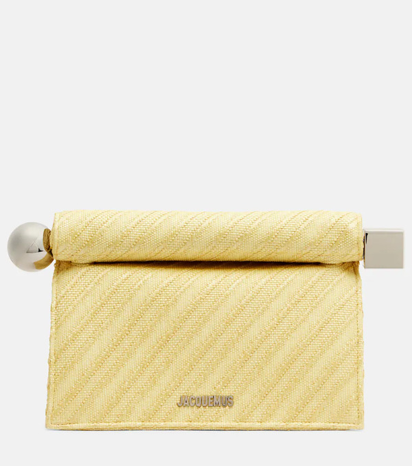  Jacquemus Jacquemus Rond Carre Raffia-effect Clutch 