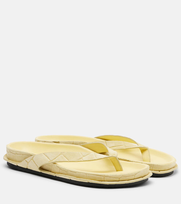  Jacquemus Jacquemus Tatanes Suede Thong Sandals 