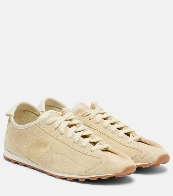  Jacquemus Jacquemus Tennis Croc-effect Suede Sneakers 