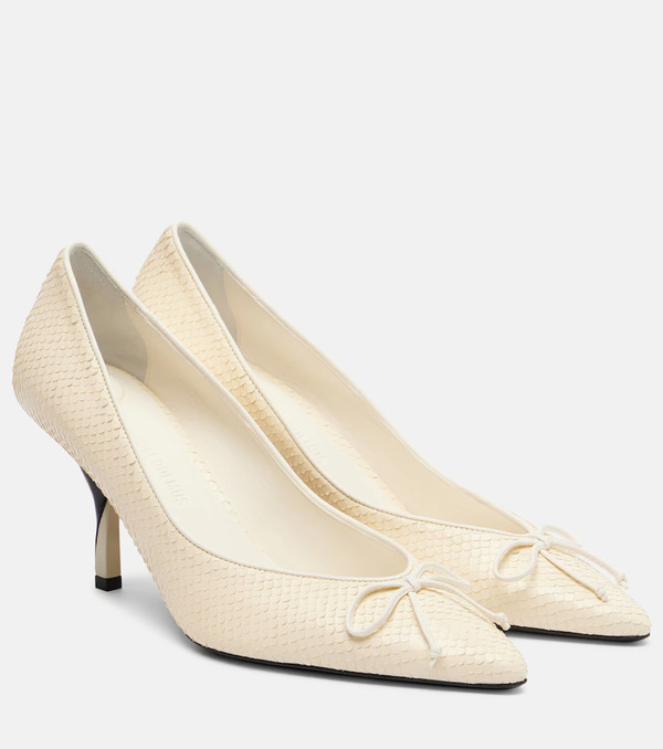  Jacquemus Jacquemus Tourni Snake-effect Leather Pumps 