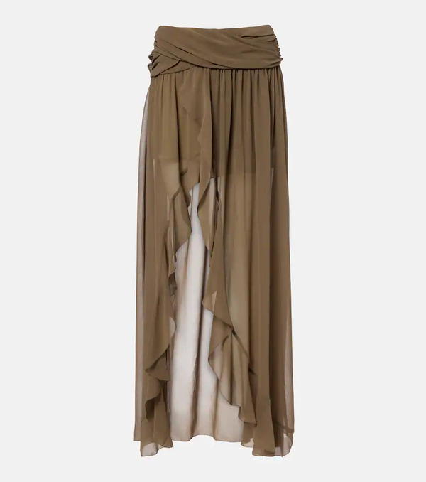  Jacques Wei Jacques Wei Asymmetric Draped Maxi Skirt 