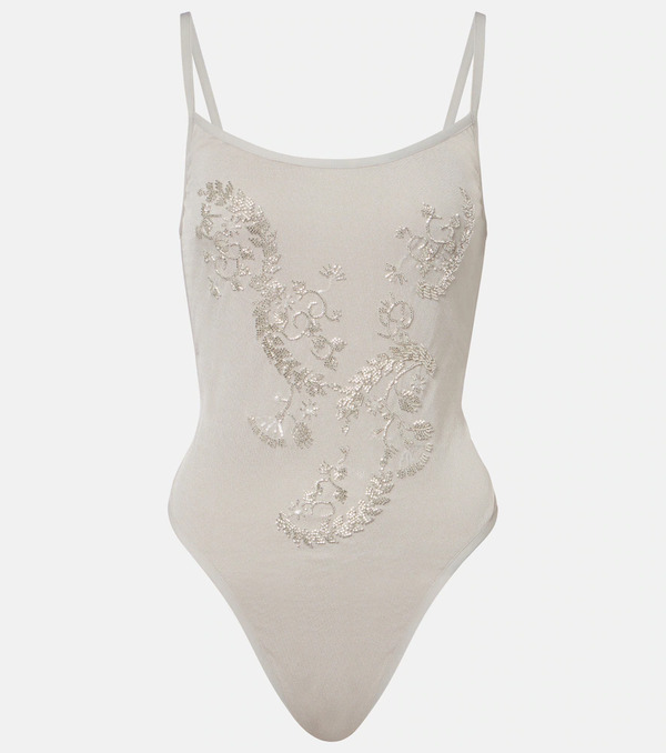  Jacques Wei Jacques Wei Beaded Bodysuit 