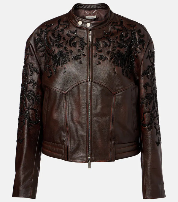  Jacques Wei Jacques Wei Beaded Leather Jacket 