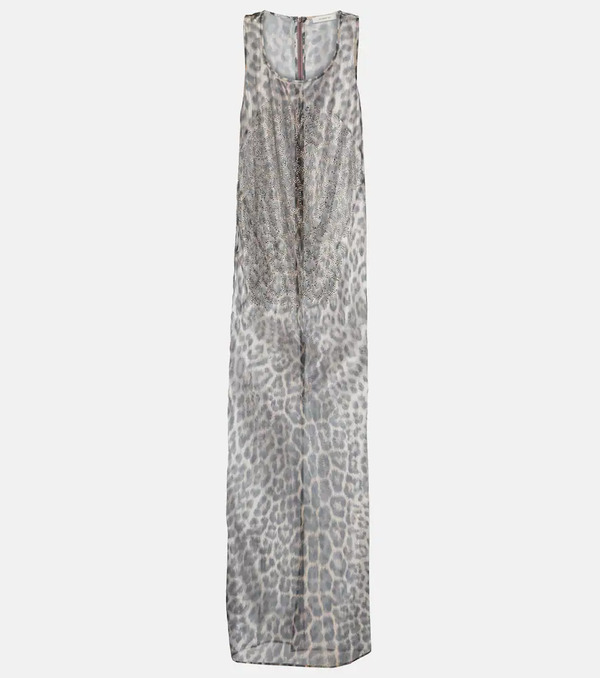  Jacques Wei Jacques Wei Crystal-embellished Tulle Maxi Dress 