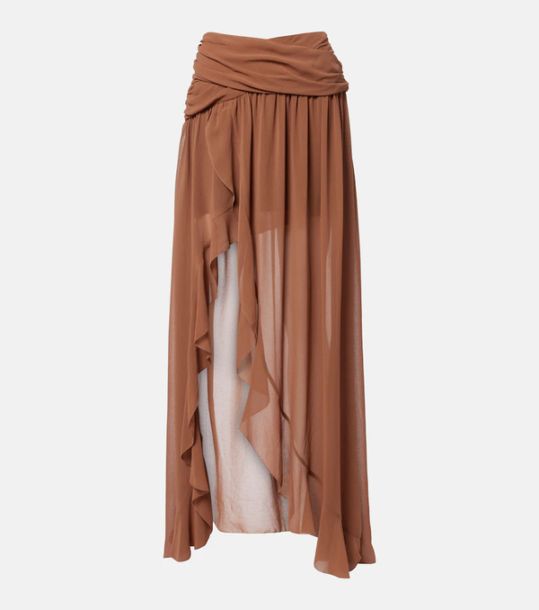  Jacques Wei Jacques Wei Draped Asymmetric Maxi Skirt 