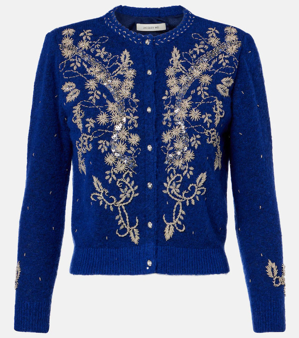  Jacques Wei Jacques Wei Embellished Floral Cardigan 