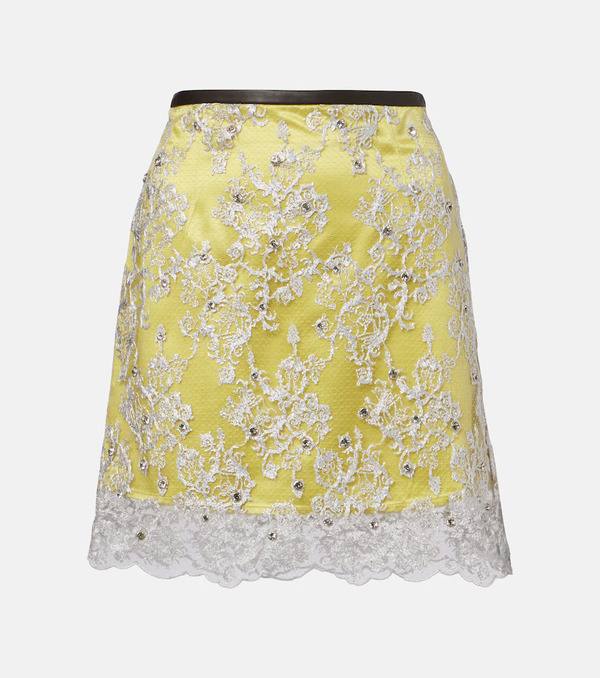  Jacques Wei Jacques Wei Embellished Lace Miniskirt 