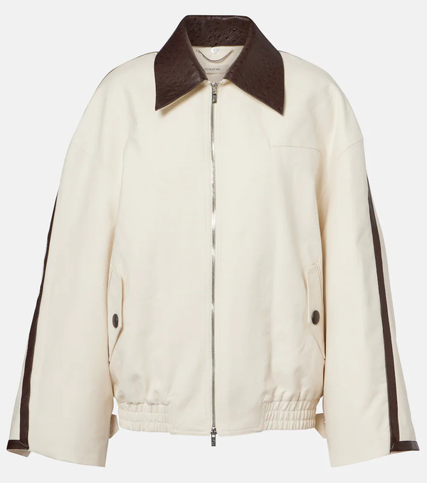  Jacques Wei Jacques Wei Leather-trimmed Cotton Jacket 