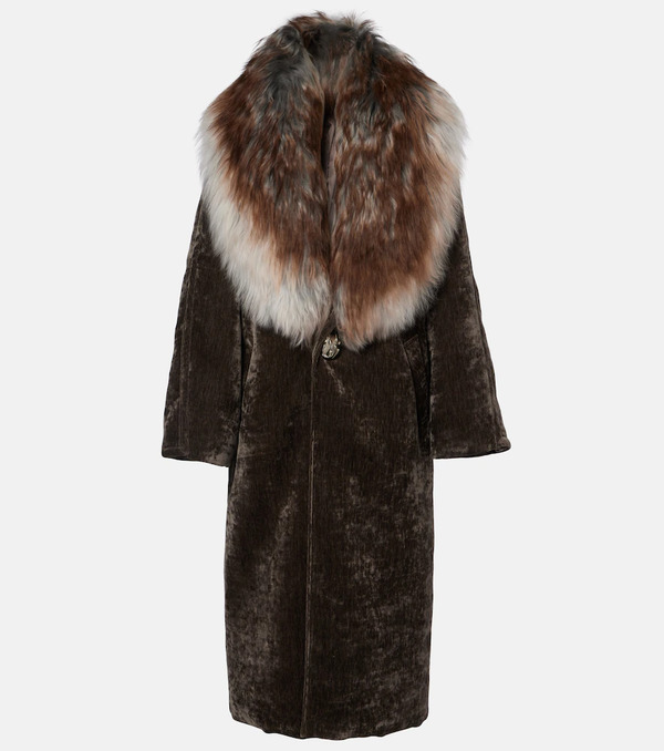  Jacques Wei Jacques Wei Shearling-trimmed Coat 
