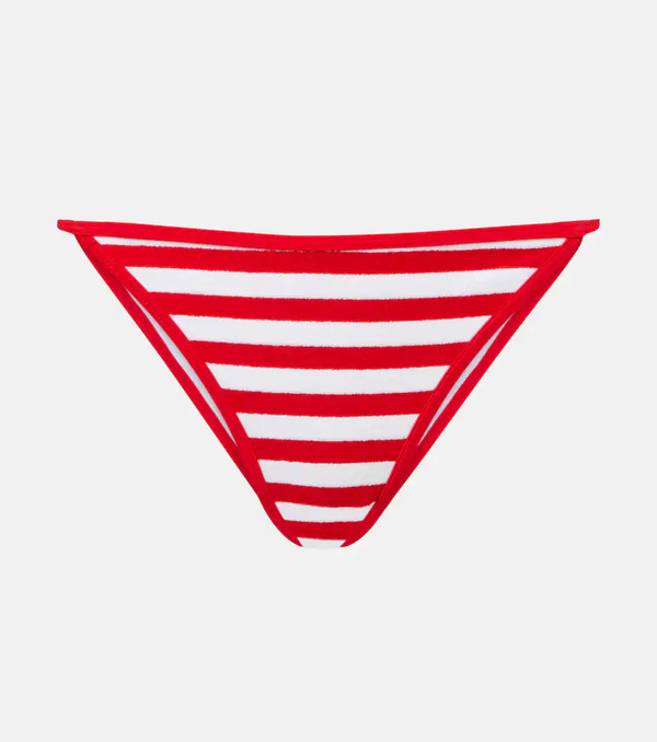  Jade Swim Jade Swim Bare Minimum Striped Terry Bikini Bottoms 