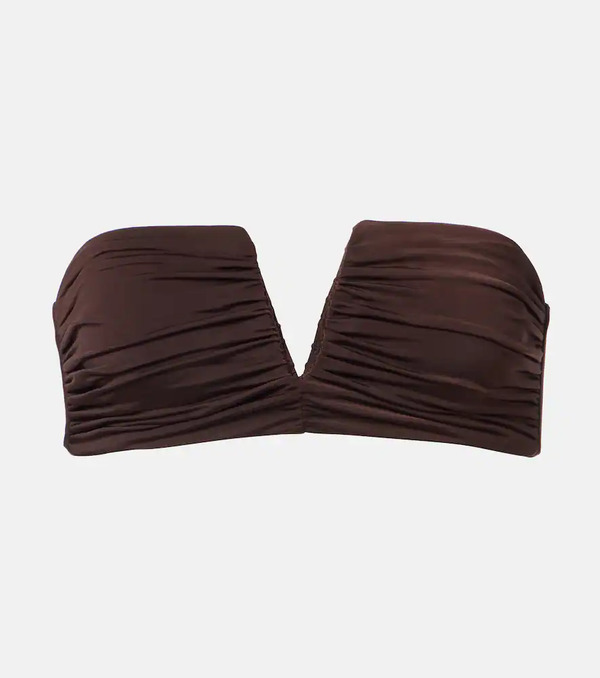  Jade Swim Jade Swim Clara Ruched Bandeau Bikini Top 