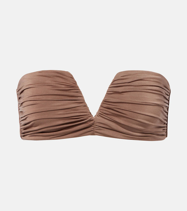  Jade Swim Jade Swim Clara Ruched Bandeau Bikini Top 