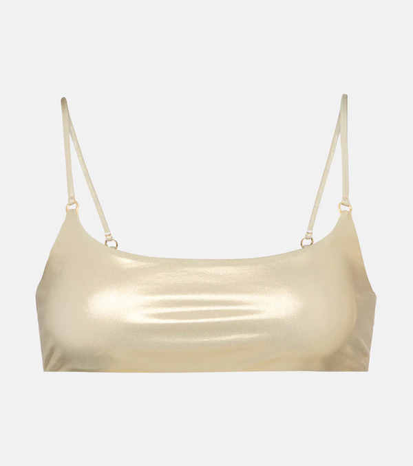  Jade Swim Jade Swim Hinge Metallic Bikini Top 