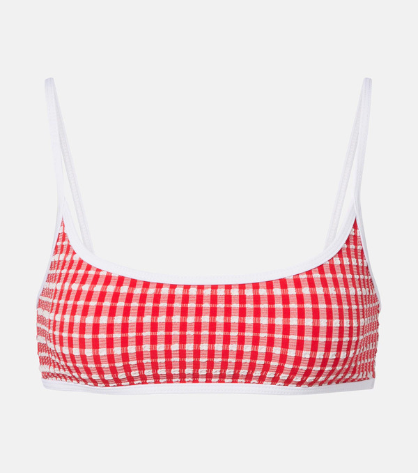  Jade Swim Jade Swim Muse Scoop Gingham Bikini Top 