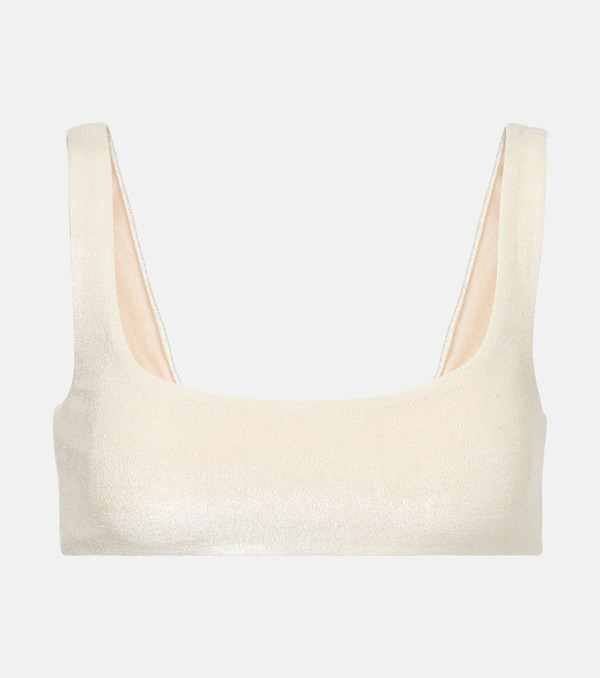 Jade Swim Jade Swim Rounded Edges Terry Bikini Top 