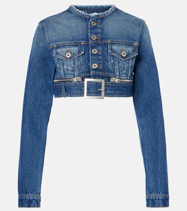  Jean Paul Gaultier Jean Paul Gaultier Cropped Denim Jacket 