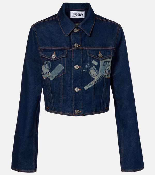  Jean Paul Gaultier Jean Paul Gaultier Cropped Denim Jacket 