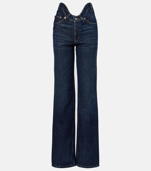  Jean Paul Gaultier Jean Paul Gaultier Curved Bootcut Jeans 