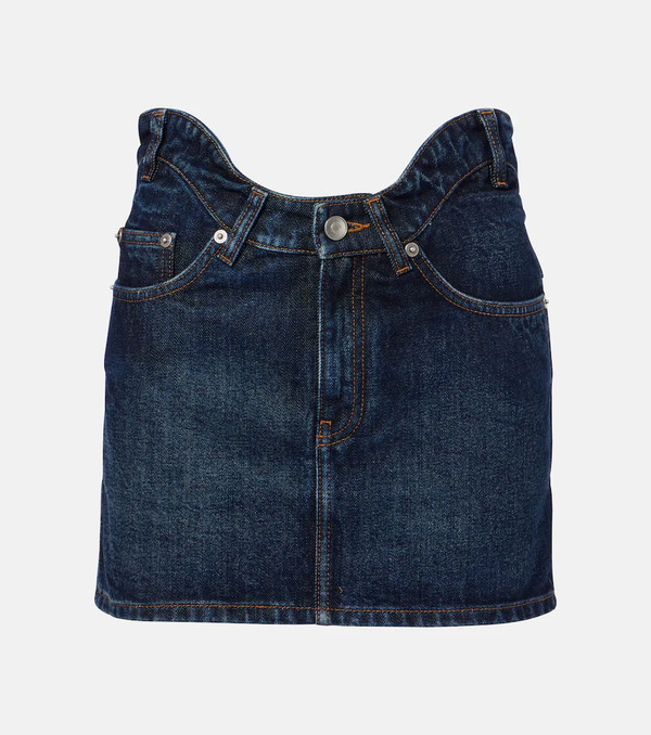  Jean Paul Gaultier Jean Paul Gaultier Curved Denim Miniskirt 