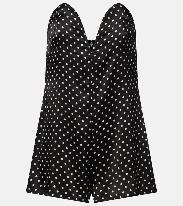  Jean Paul Gaultier Jean Paul Gaultier Polka-dot Silk Romper 