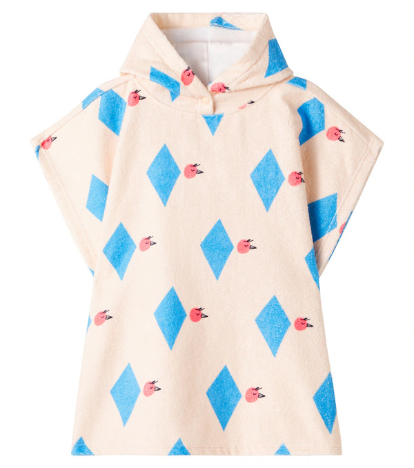  Jellymallow Jellymallow Diamond Bird Printed Terry Poncho 