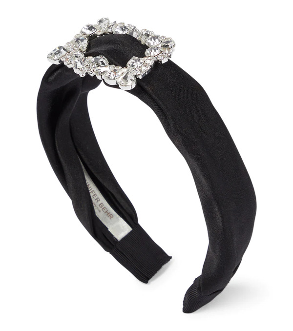  Jennifer Behr Jennifer Behr Elise Embellished Silk Headband 