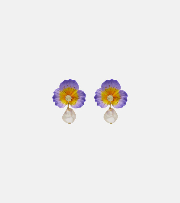  Jennifer Behr Jennifer Behr Embellished Floral Drop Earrings 