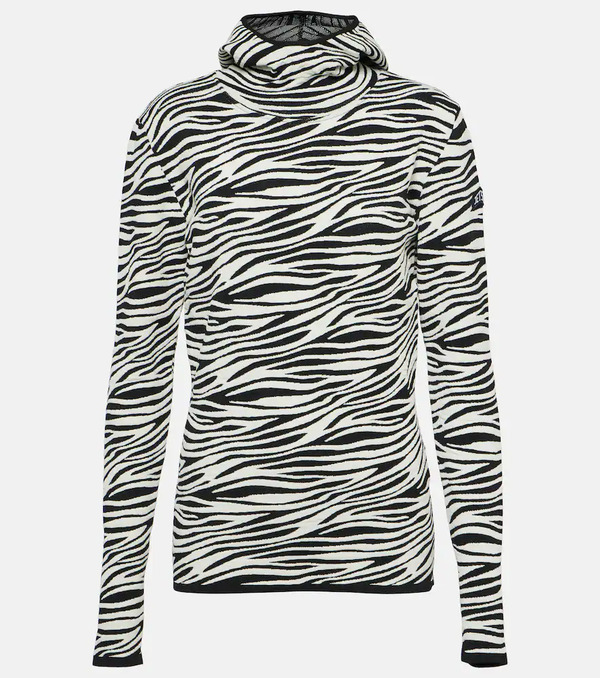 Jet Set Jet Set Zoey Zebra-print Jacquard Hoodie 