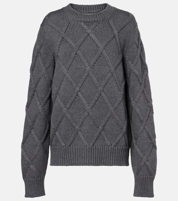  Jil Sander Jil Sander Cable-knit Virgin Wool Sweater 