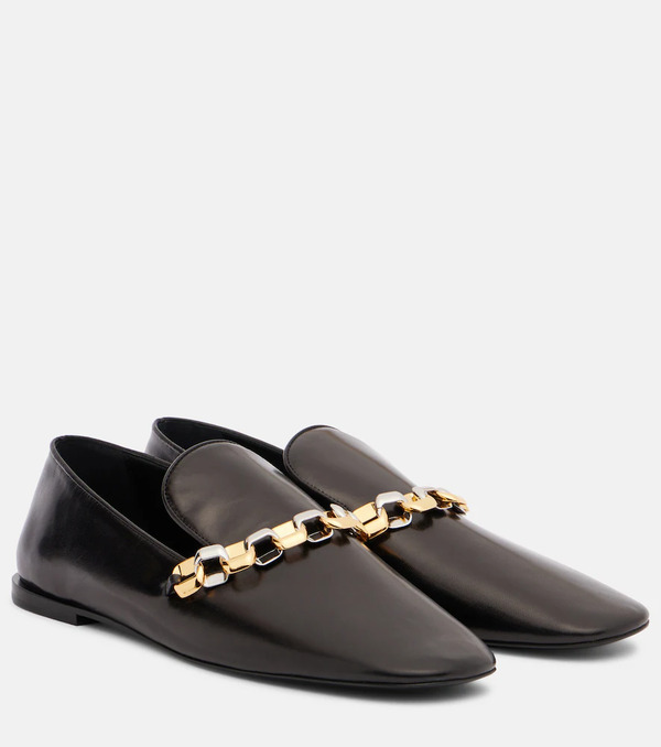  Jil Sander Jil Sander Chain-detail Leather Loafers 