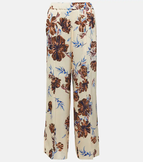  Jil Sander Jil Sander Floral High-rise Wide-leg Pants 