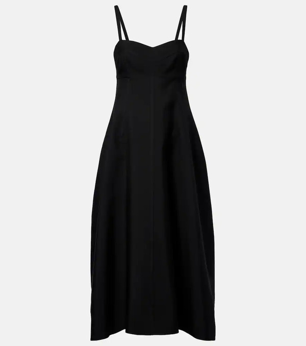  Jil Sander Jil Sander Gabardine Midi Dress 