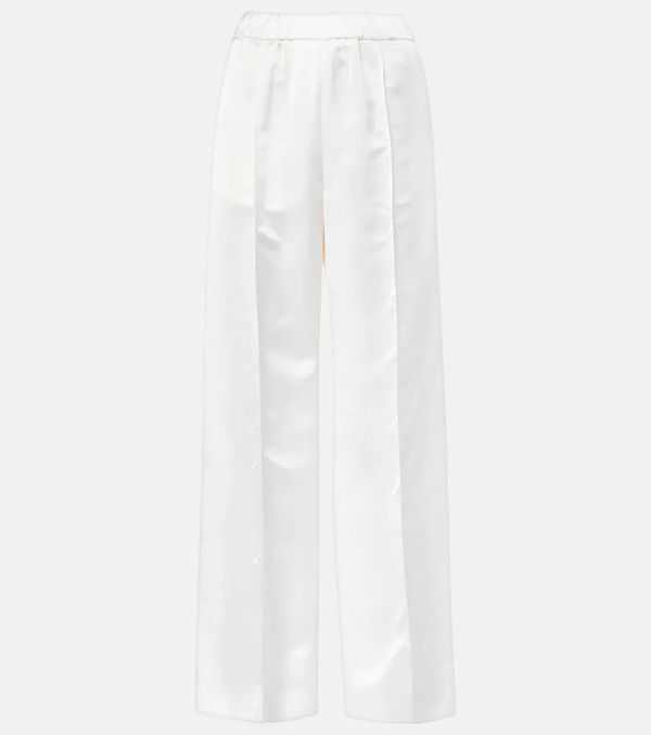  Jil Sander Jil Sander High-rise Satin Wide-leg Pants 