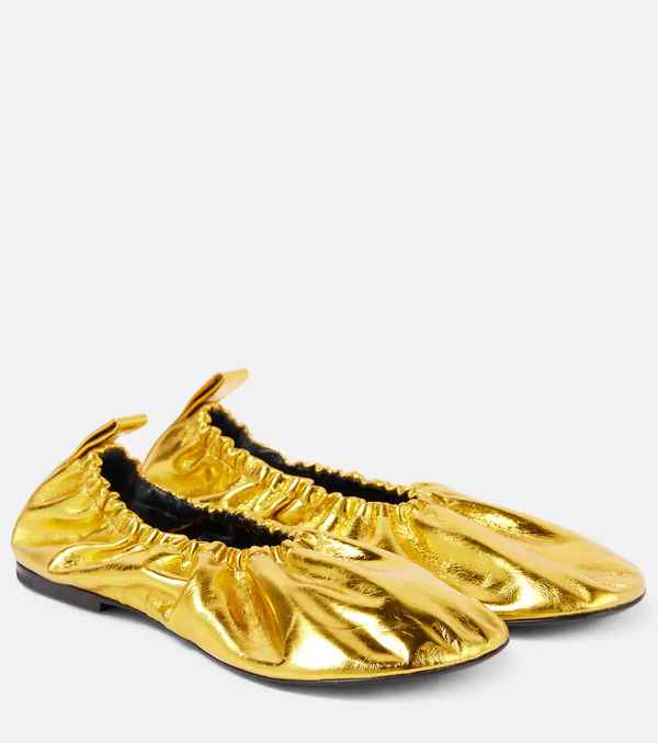  Jil Sander Jil Sander Leather Ballet Flats 