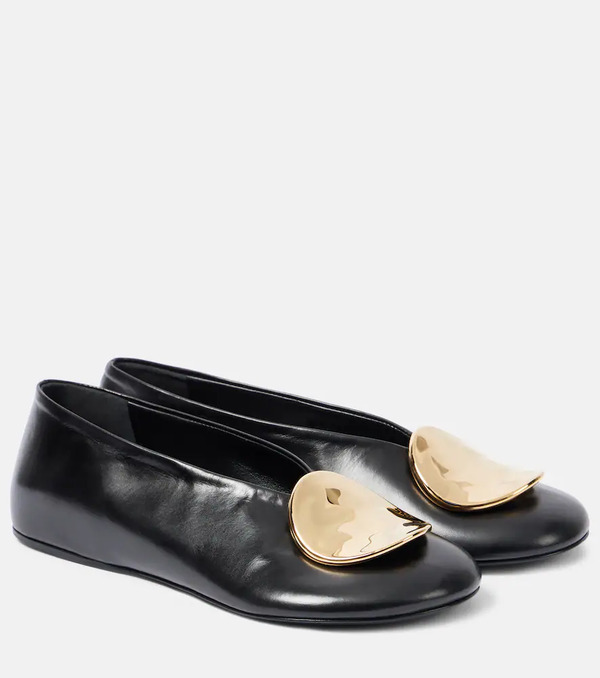  Jil Sander Jil Sander Leather Ballet Flats 