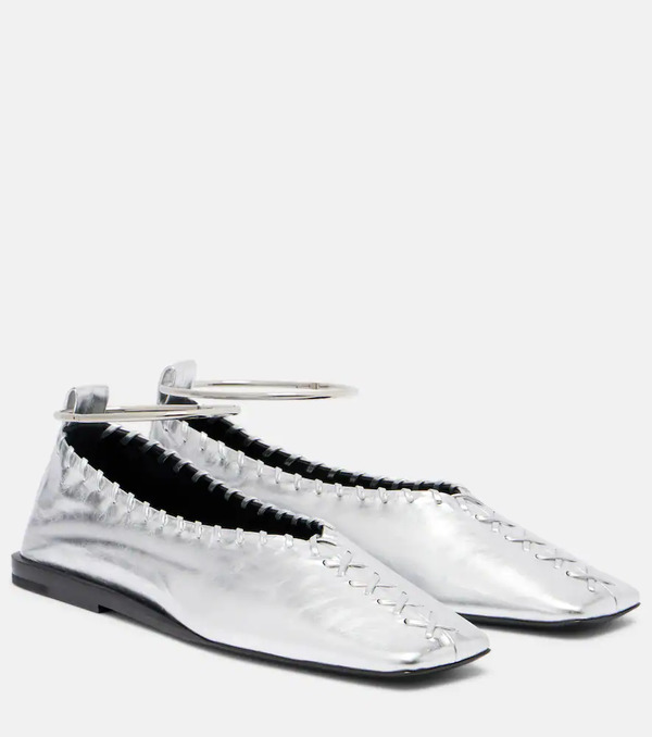  Jil Sander Jil Sander Leather Ballet Flats 
