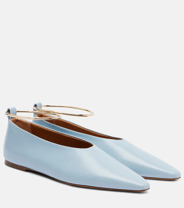  Jil Sander Jil Sander Leather Ballet Flats 
