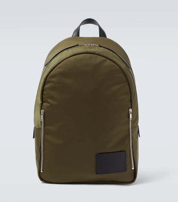  Jil Sander Jil Sander Leather-trimmed Backpack 
